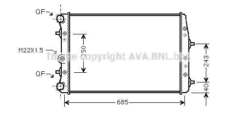 AVA QUALITY COOLING Радиатор, охлаждение двигателя SAA2010